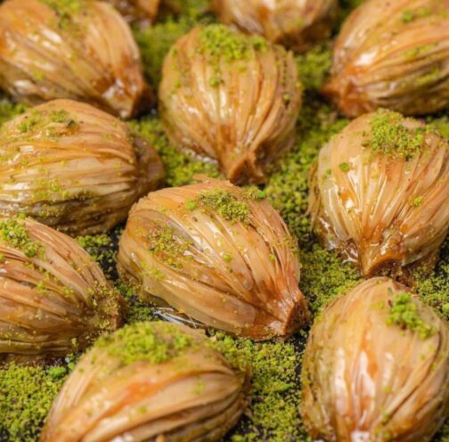 Authentic Turkish Pistachio Midye Baklava